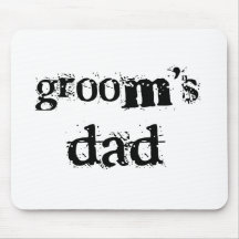 Groom's Dad Black Text Mousemat