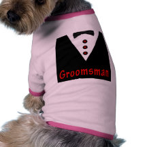 Groomsman In Tux Dog Tshirt