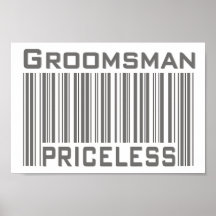 Groomsman Priceless Poster