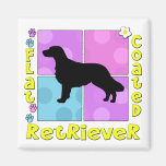 Groovy Flat Coated Retriever Refrigerator Magnet