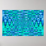 groovy horizon blue posters