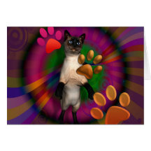 Groovy Kitty Greeting Card