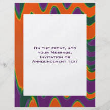 groovy orange purple personalized flyer