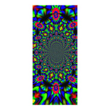 Groovy Paisley Pansies Custom Rack Cards