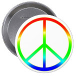 Groovy Peace Sign Button Pin