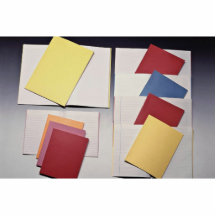 Group of exercise books in different colours photo cutouts