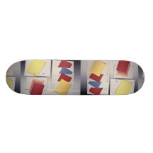 Group of exercise books in different colours custom skate board