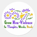 Grow Non-Violence Sticker