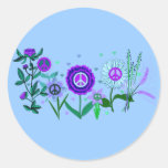 Growing Peace Round Stickers
