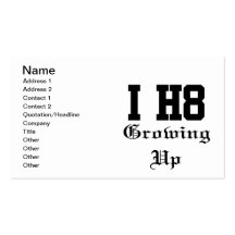 growing up business cards