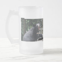 Growling Bear Frosted Beer Mug