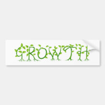 Growth plant typography concept bumper stickers