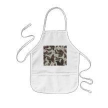 Grunge Butterflies Blk Grey Purple Paisley Floral Aprons