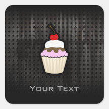 Grunge Cupcake Square Sticker