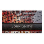 Grunge Diamond Metal Plate Business Card