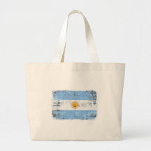 Grunge flag of Argentina for La Albiceleste fans Canvas Bags