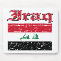 Grunge Flag of Iraq Mouse Pad