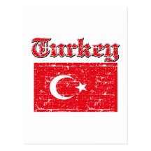 Grunge Flag of Turkey Post Cards