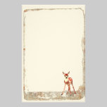 Grunge Floral Fawn Stationery stationery