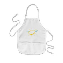 Grunge Halo with Wings Aprons
