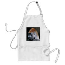 Grunge Lowland Gorilla Close-up Face Apron
