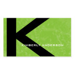 Grunge Monogram Template Business Cards