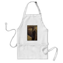 Grunge Parchment Majestic African Elephant Aprons