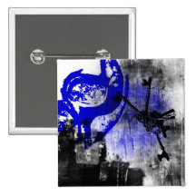 Grunge Pattern 113 Button