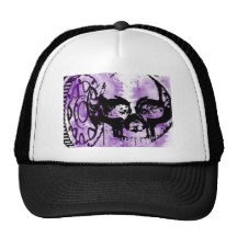 Grunge Pattern 123 Hats