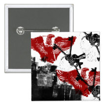 Grunge Pattern 182 Button
