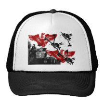 Grunge Pattern 182 Hats