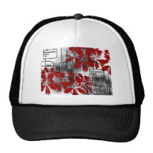 Grunge Pattern 183 Hats