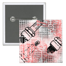Grunge Pattern 26 Pinback Buttons