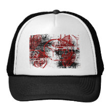 Grunge Pattern 44 Mesh Hats