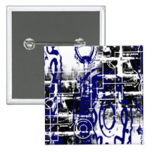 Grunge Pattern 47 Pinback Button