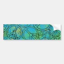 GRUNGE PEACES BUMPER STICKERS