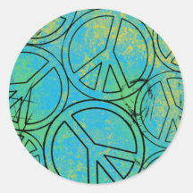 GRUNGE PEACES STICKERS