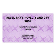 Grunge Star Business Card, Lavender