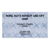 Grunge Star Business Card, Light Blue