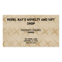 Grunge Star Business Card, Light Brown