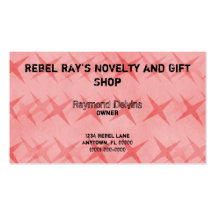 Grunge Star Business Card, Red