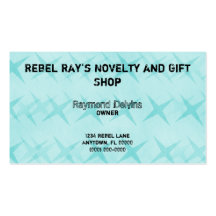 Grunge Star Business Card, Turquoise