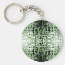 Grunge Style Green Abstract. Keychains
