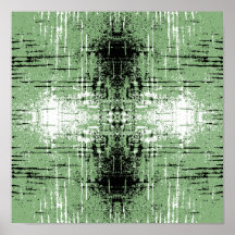 Grunge Style Green Abstract. Poster