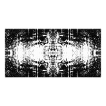 Grunge Style Monochrome Abstract. Customized Photo Card