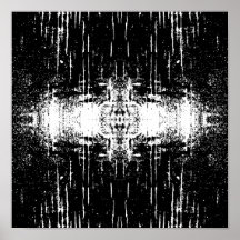 Grunge Style Monochrome Abstract. Print