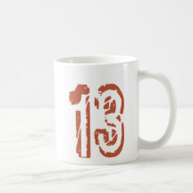 GRUNGE STYLE NUMBER 13 COFFEE MUG
