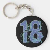 GRUNGE STYLE NUMBER 18 KEYCHAIN