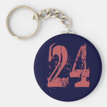 GRUNGE STYLE NUMBER 24 KEY CHAINS