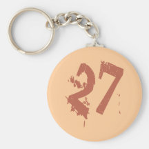 GRUNGE STYLE NUMBER 27 KEYCHAIN